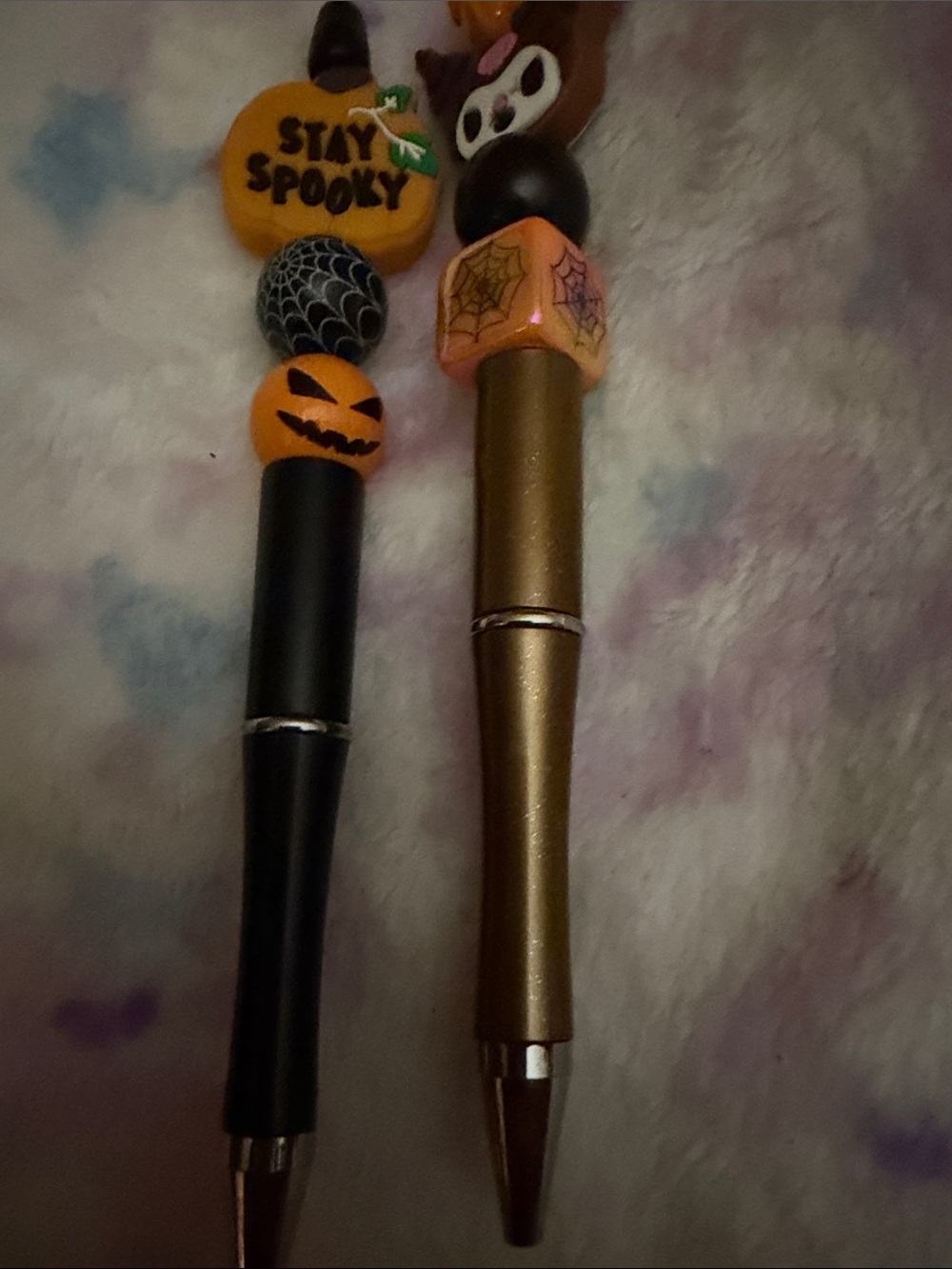 Set a two homemade Halloween pens